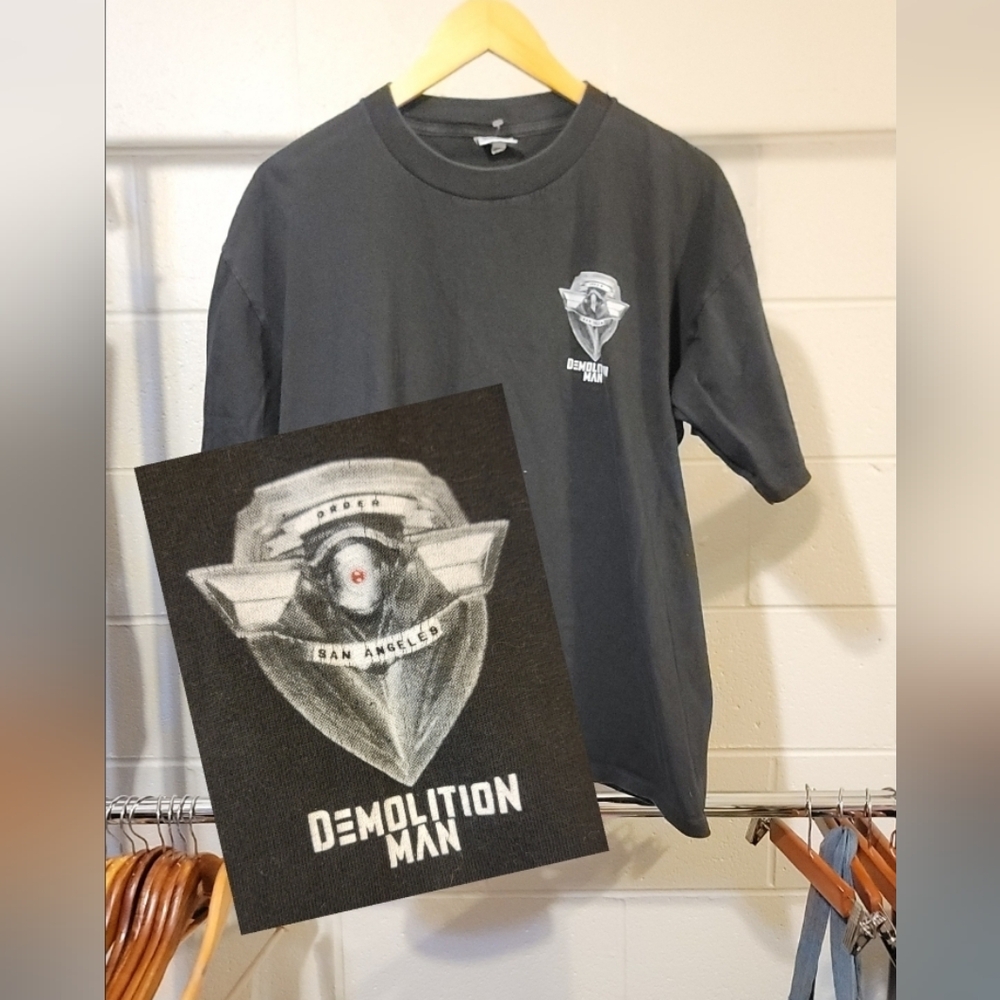 1993 Demolition Man Movie Promo Single Stitch Vintage Shirt